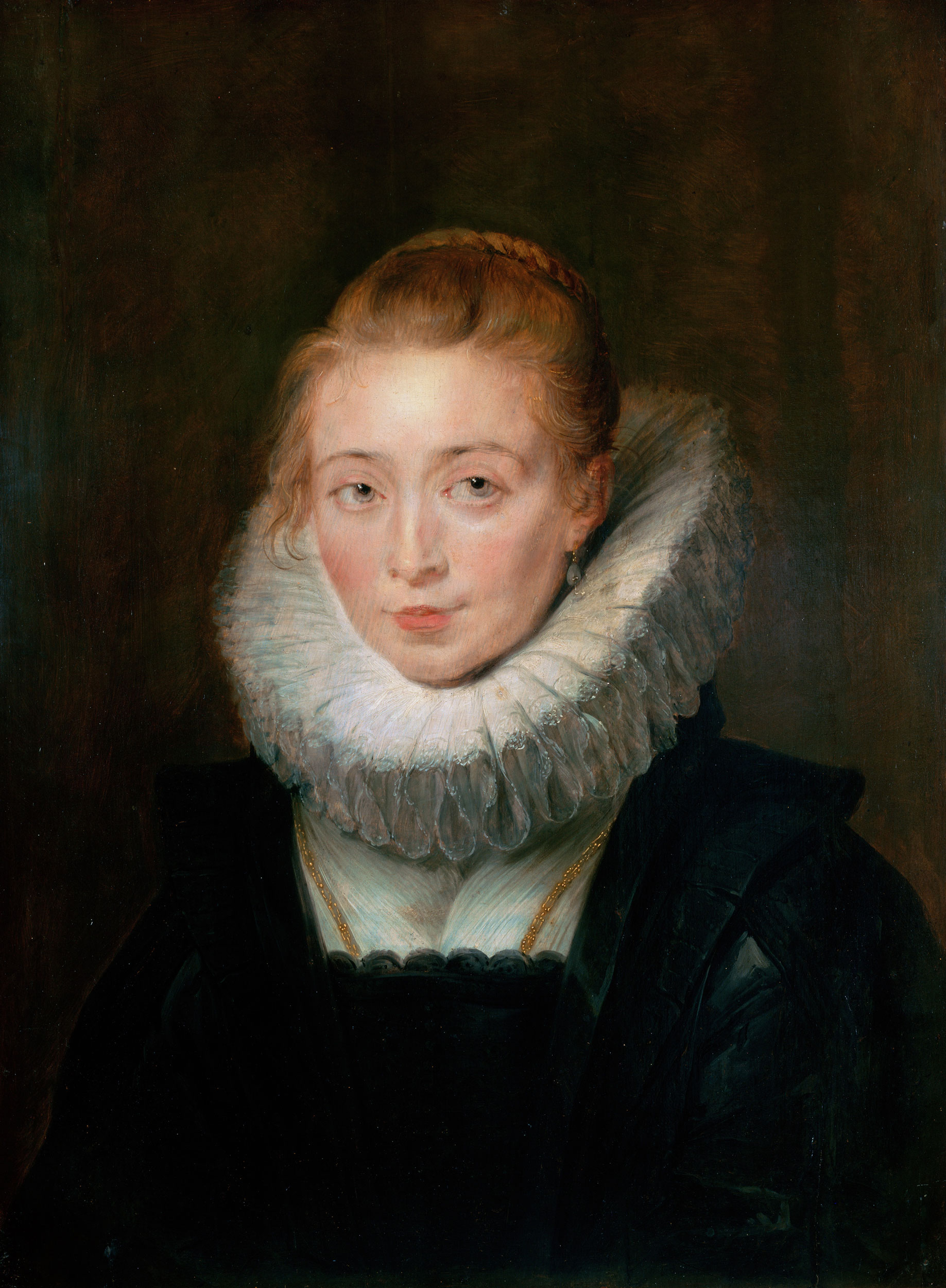 Peter Paul Rubens – Kammerfrau der Infantin Isabella, Rahmen Schattenfuge Natur