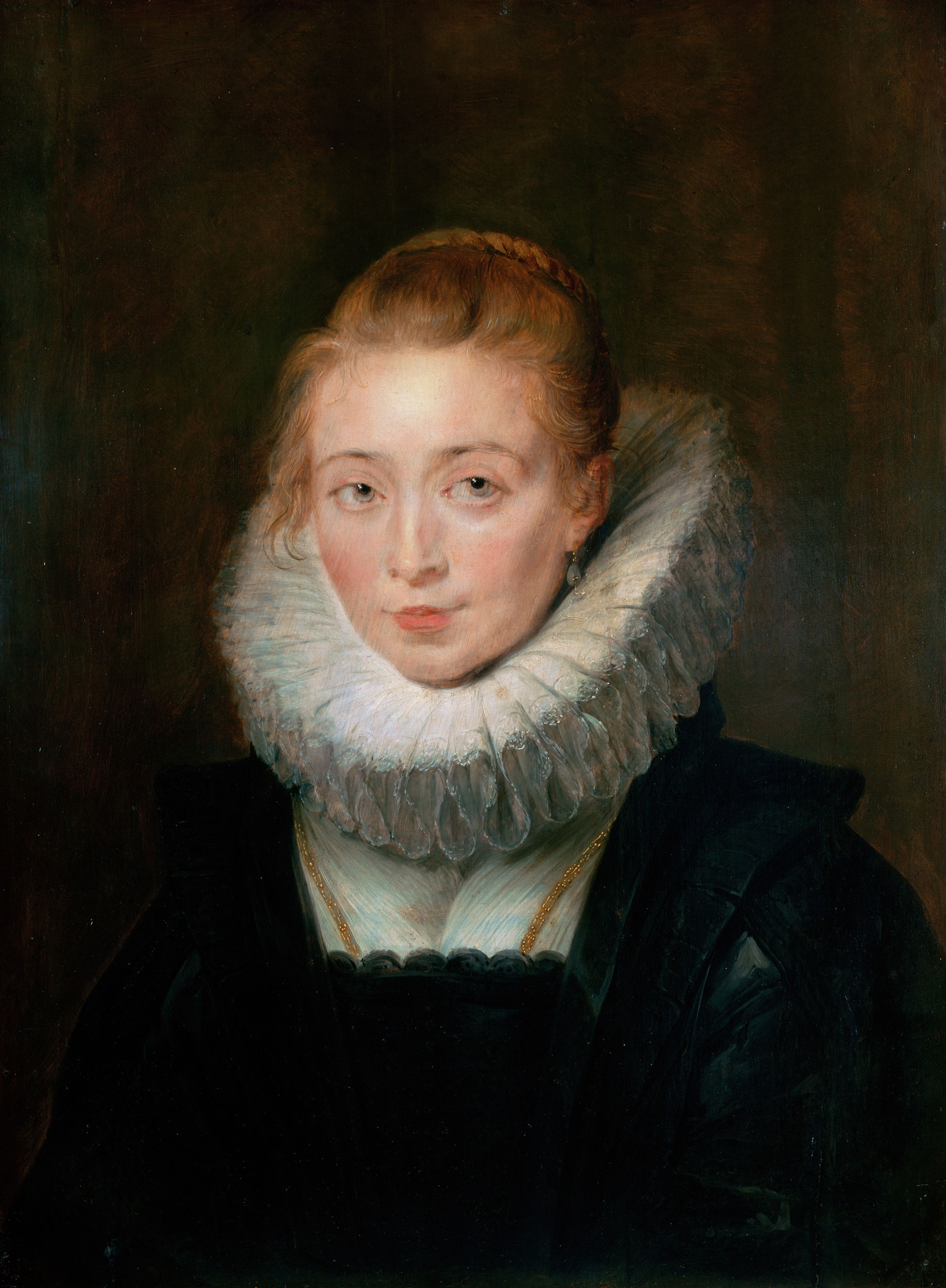 Peter Paul Rubens – Kammerfrau der Infantin Isabella, Bilderrahmen schwarz