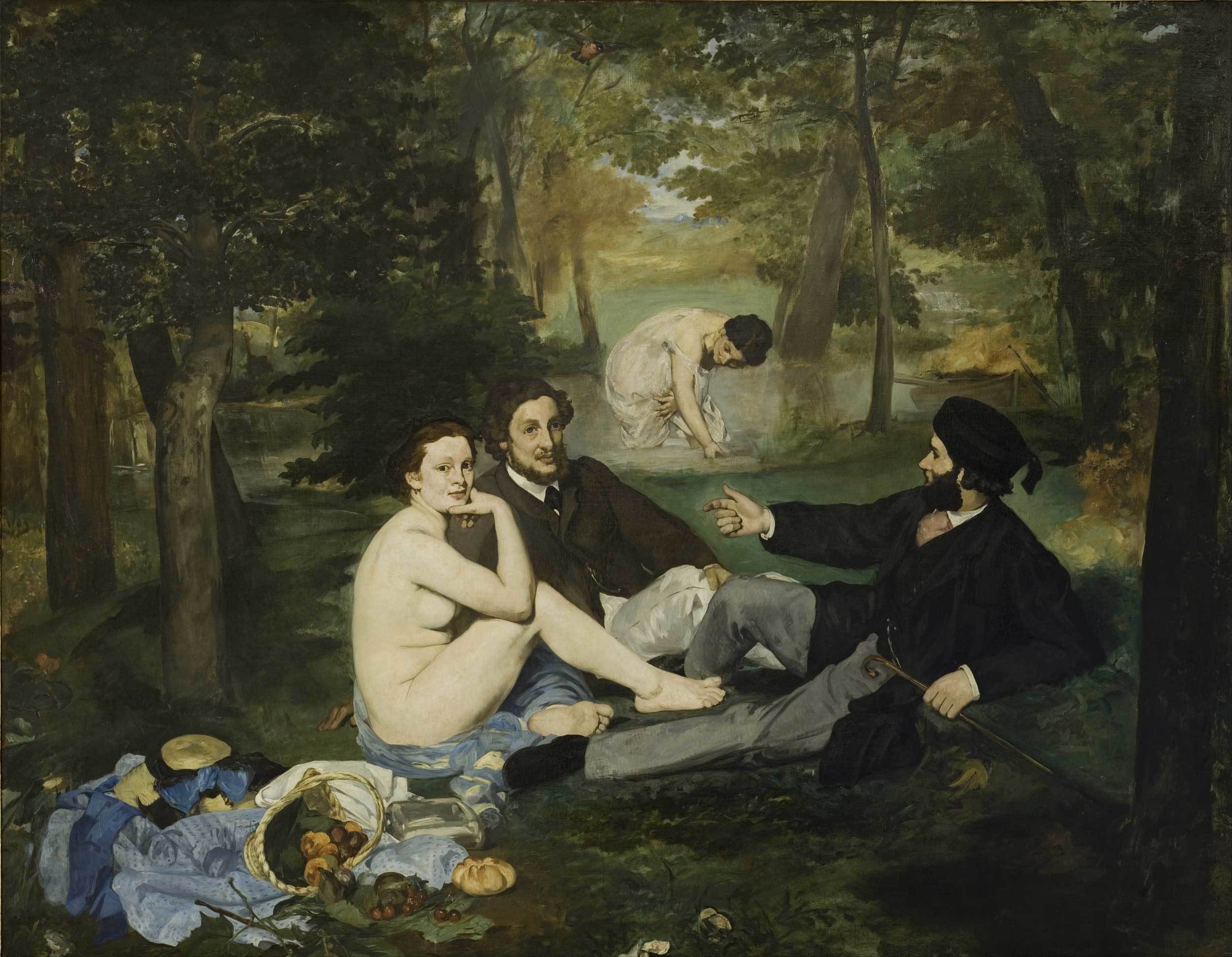 Edouard Manet - Luncheon on the Grass, 1863, Schattenfugenrahmen Natur