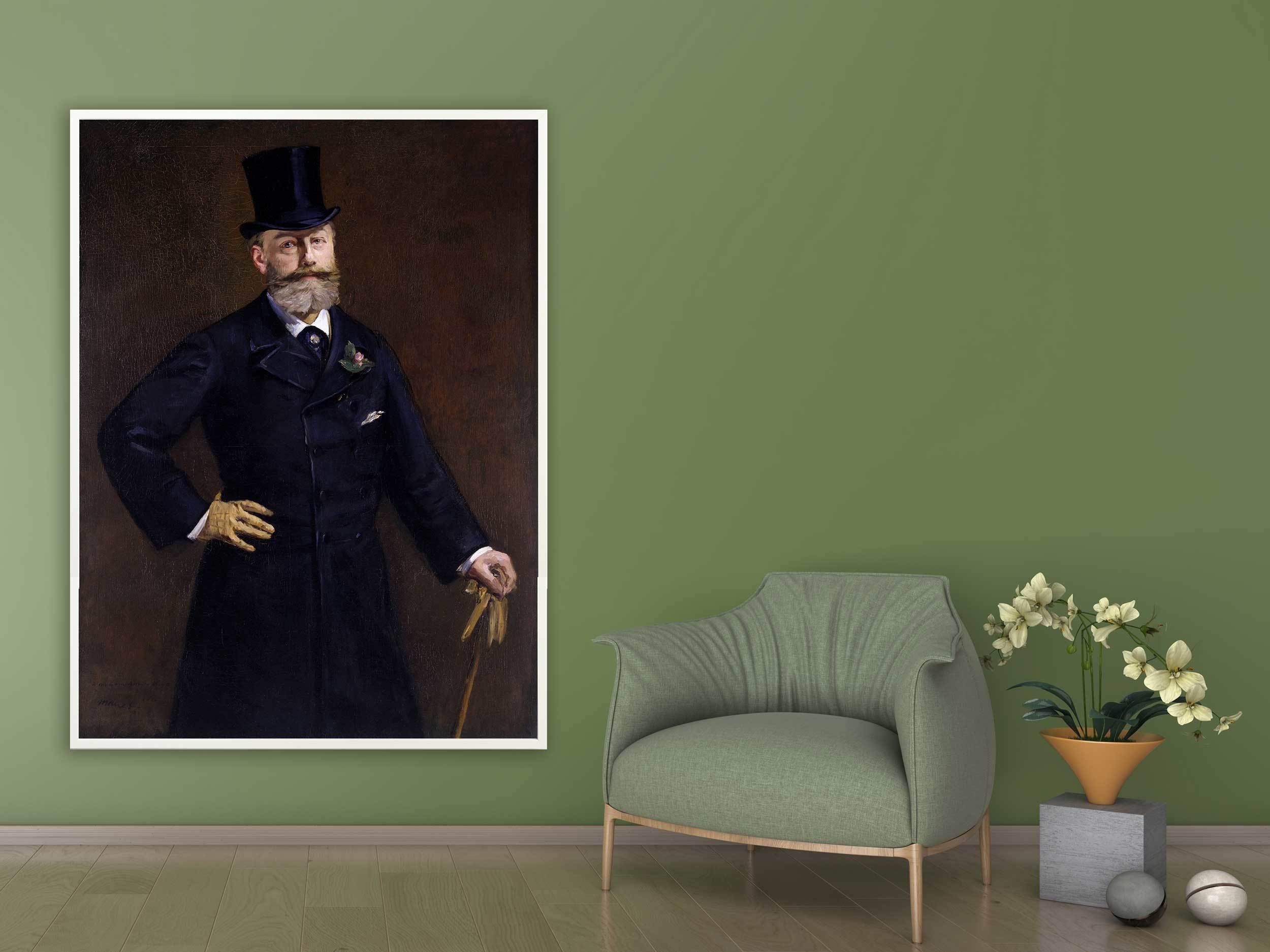 Edouard Manet - Antonin Proust, 1880, Bilderrahmen weiß