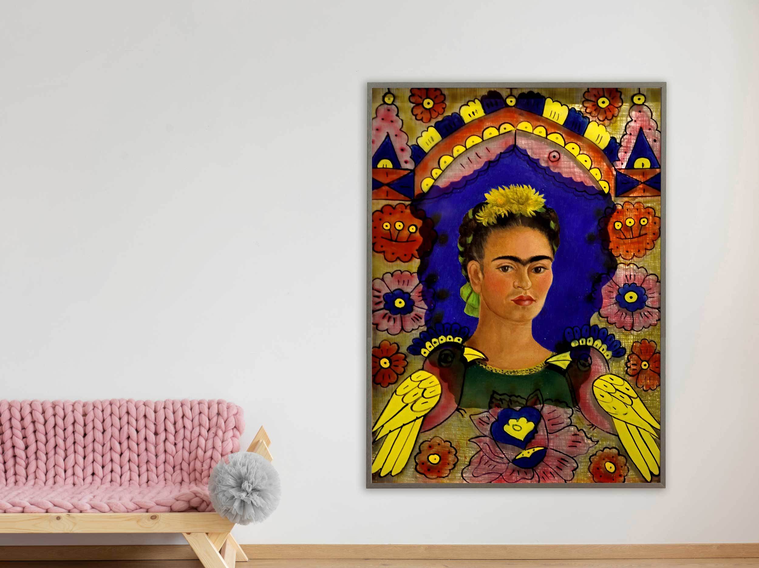 Frida Kahlo - The Frame, 1938, Bilderrahmen grau