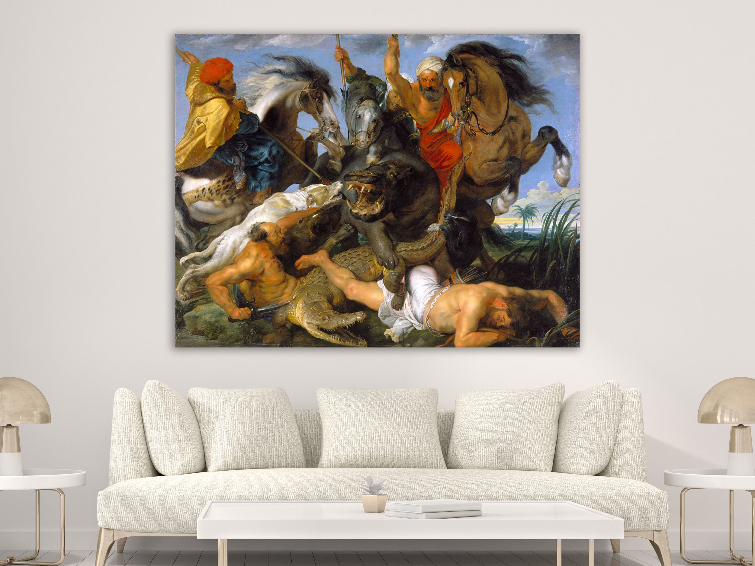 Peter Paul Rubens – Nilpferd und Krokodiljagd